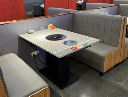 火锅店岩板台面火锅桌案例 火锅店岩板台面火锅桌案例