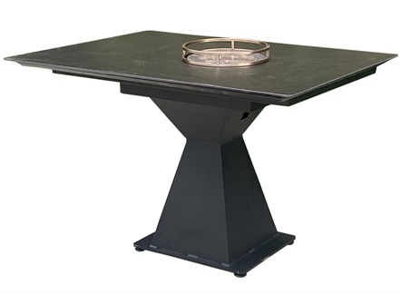 新款火烧石烤肉桌铁艺桌脚大理石火锅桌 新款火烧石烤肉桌铁艺桌脚大理石火锅桌