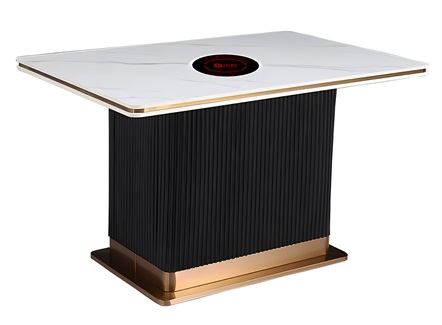 高档自助火锅店时尚轻奢大理石火锅桌 高档自助火锅店时尚轻奢大理石火锅桌