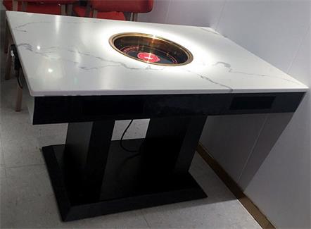 四人位大理石电磁炉火锅桌