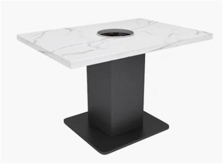 火锅店嵌入式电磁炉大理石火锅桌 火锅店嵌入式电磁炉大理石火锅桌