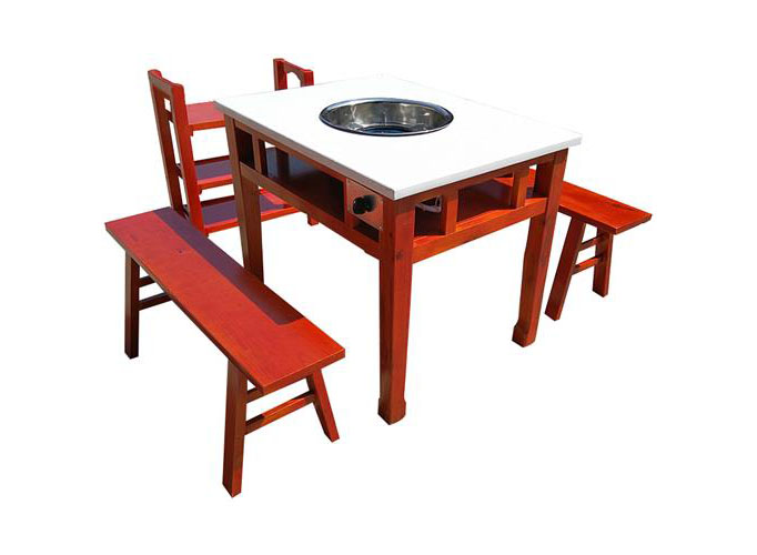 小郡肝串串香火锅桌椅 实木仿古雕花大理石火锅 小郡肝串串香火锅桌椅 实木仿古雕花大理石火锅