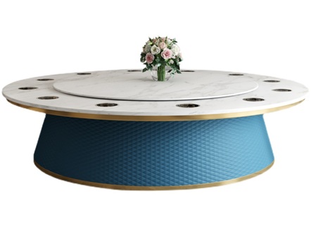 大理石自动转盘餐桌一人一锅小火锅桌 大理石自动转盘餐桌一人一锅小火锅桌