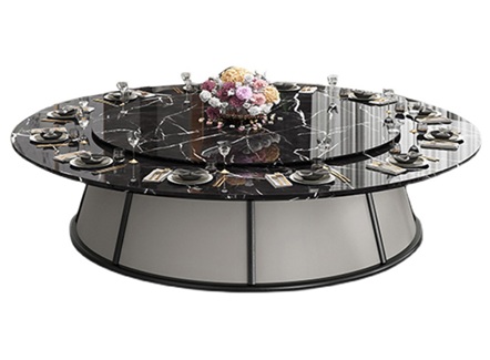 高档大理石时尚智能旋转电动餐桌 高档大理石时尚智能旋转电动餐桌