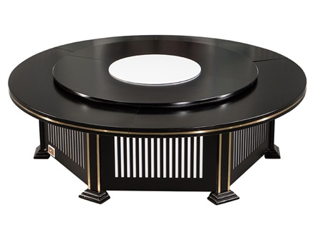 新中式实木多功能旋转电动餐桌子 新中式实木多功能旋转电动餐桌子