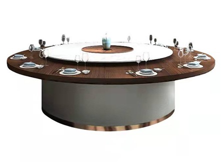 酒店包厢实木大型电动转台餐桌 酒店包厢实木大型电动转台餐桌