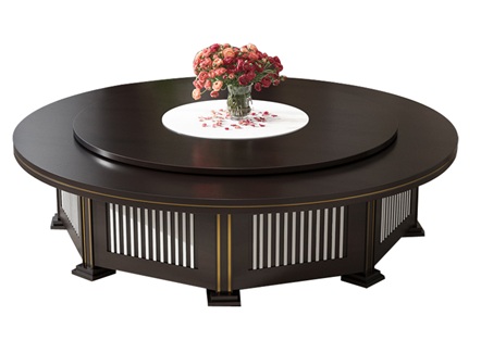 会所新中式实木18到20人电动餐桌 会所新中式实木18到20人电动餐桌