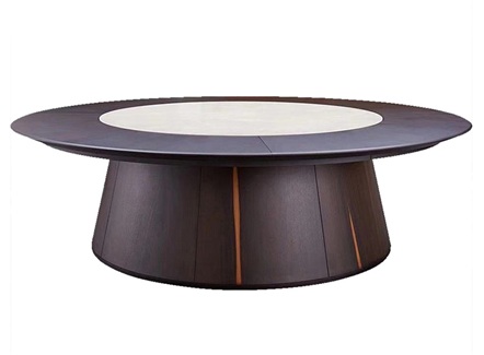酒楼时尚实木嵌入式旋转转盘餐桌 酒楼时尚实木嵌入式旋转转盘餐桌