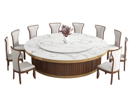 酒店大理石电动转台餐桌每人每锅小火锅桌 酒店大理石电动转台餐桌每人每锅小火锅桌