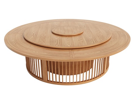 酒店包房中式禅意全实木2.4米电动餐桌 酒店包房中式禅意全实木2.4米电动餐桌