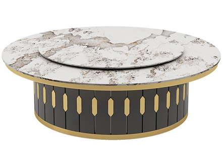 酒店会所包厢16人轻奢高端电动餐桌大圆桌 酒店会所包厢16人轻奢高端电动餐桌大圆桌