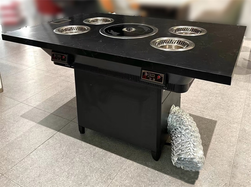 韩式烤肉店下排烟火锅烤肉一体桌