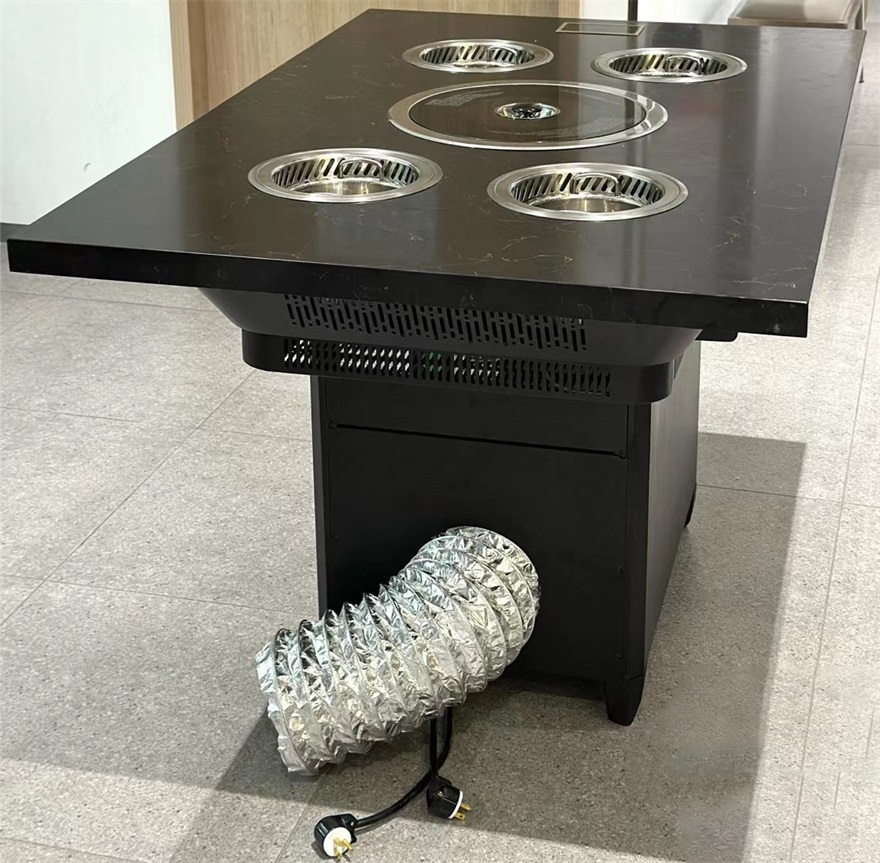 韩式烤肉店下排烟火锅烤肉一体桌