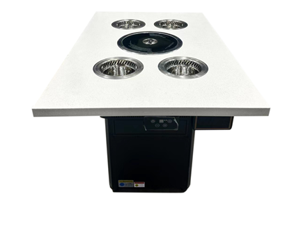 大理石一人一锅无烟小火锅带烤肉功能火锅烤肉一体桌 大理石一人一锅无烟小火锅带烤肉功能火锅烤肉一体桌