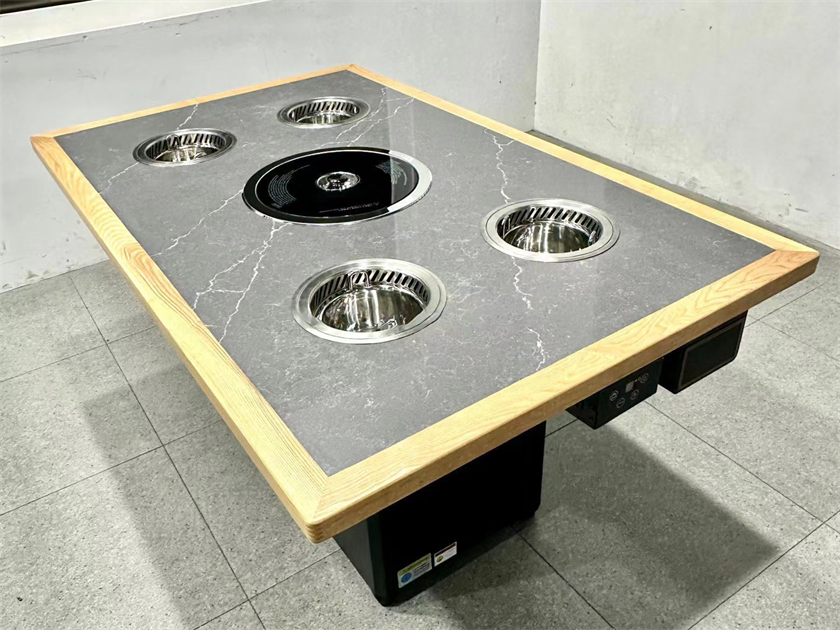 自助火锅烤肉店一人一锅无烟火锅烤涮一体桌