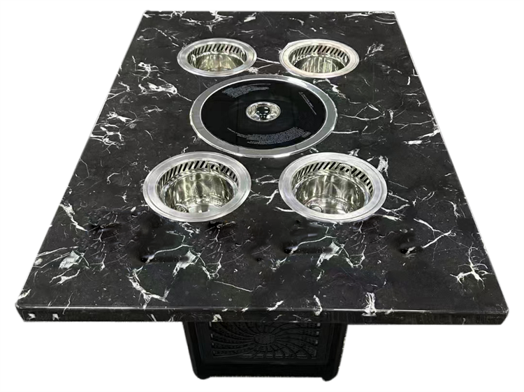 自助火锅烤肉餐厅大理石无烟烤涮一体桌