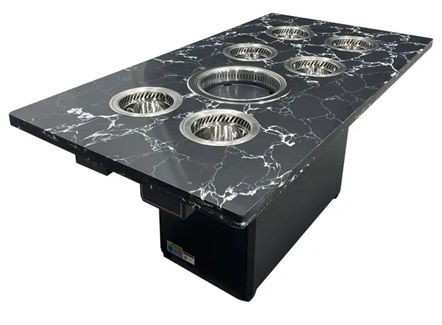 韩式自助烤肉桌|4-6人位|一人一锅无烟烤涮一体桌 韩式自助烤肉桌|4-6人位|一人一锅无烟烤涮一体桌