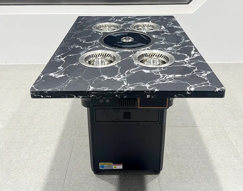 韩式自助烤肉桌|4-6人位|一人一锅无烟烤涮一体桌