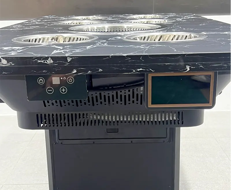 韩式自助烤肉桌|4-6人位|一人一锅无烟烤涮一体桌