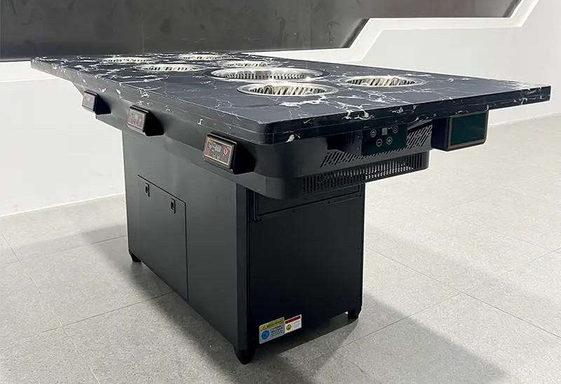 韩式自助烤肉桌|4-6人位|一人一锅无烟烤涮一体桌