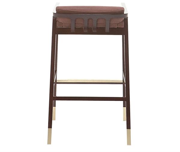 中式简约实木高脚吧椅咖啡厅家具