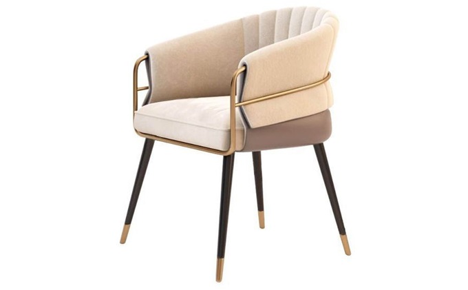 咖啡厅时尚轻奢不锈钢餐椅