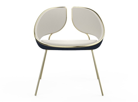 咖啡厅现代简约不锈钢创意椅子
