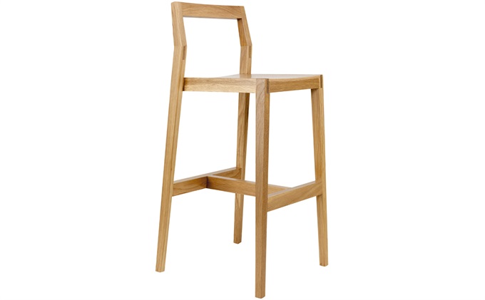 咖啡馆日式简约实木吧台高脚椅