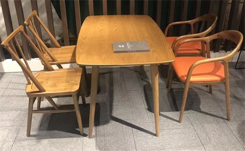现代简约休闲茶几_咖啡厅奶茶店休闲实木原木桌椅