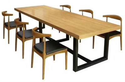 咖啡厅实木长方桌椅_简约咖啡厅休闲桌椅_铁艺咖啡厅桌椅
