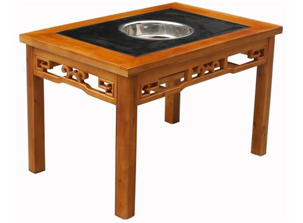 串串香麻辣烫实木大理石火锅桌厂家直销 串串香麻辣烫实木大理石火锅桌厂家直销