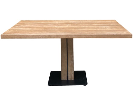 现代简约4人位员工餐厅食堂实木桌椅