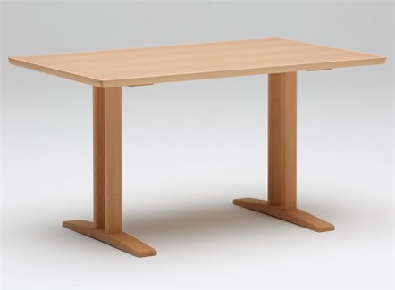 现代简约4人位职工餐厅实木桌椅