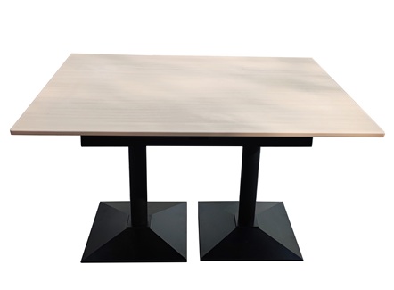 学校教职工饭堂铁艺实木餐桌椅 学校教职工饭堂铁艺实木餐桌椅