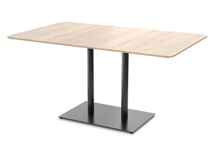 学生食堂极简实木铁艺餐桌椅