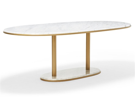 企业食堂高档时尚大理石椭圆形桌子 企业食堂高档时尚大理石椭圆形桌子