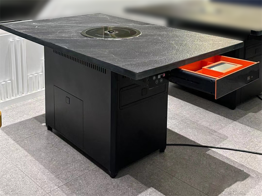 韩式烤肉店火烧石下排风无烟自净化烤肉桌