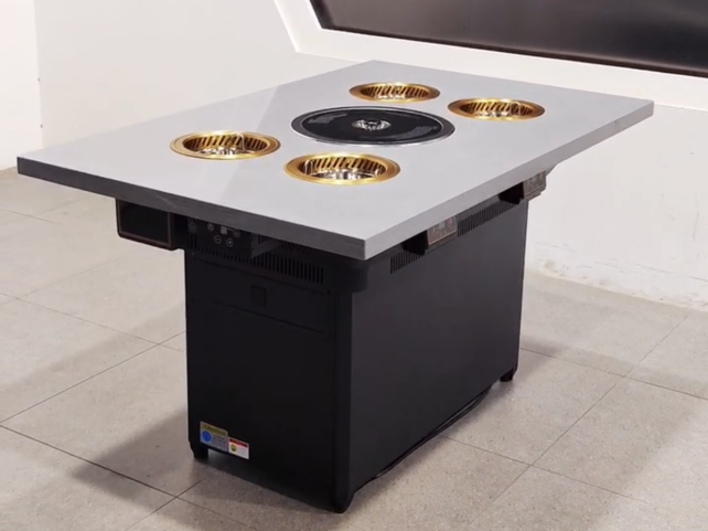 无烟火锅烤涮一体餐桌