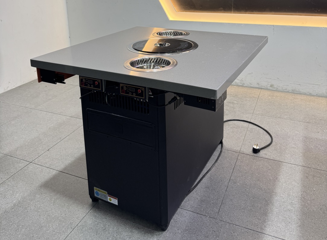 火锅烧烤自助餐厅无烟净化烤涮一体餐桌