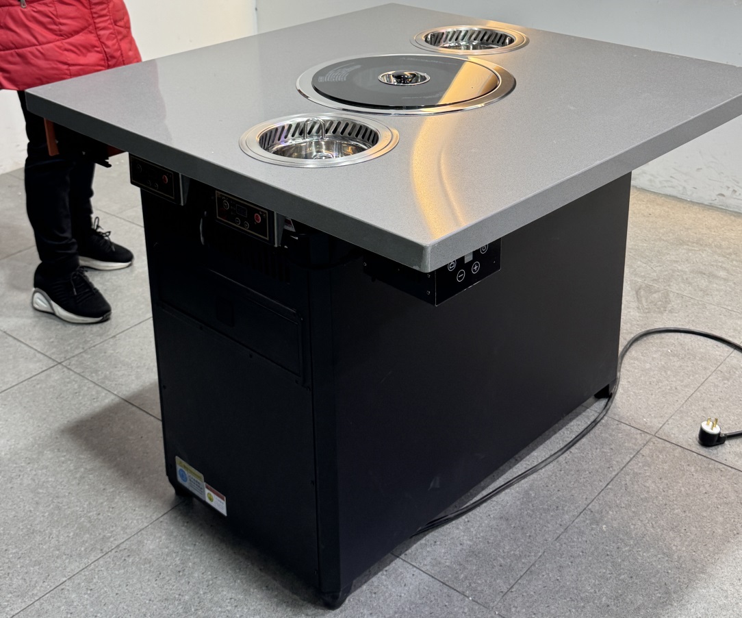 2人位无烟净化烤涮一体餐桌