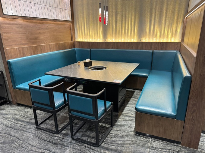 智能无烟净化大理石下沉式无烟火锅桌