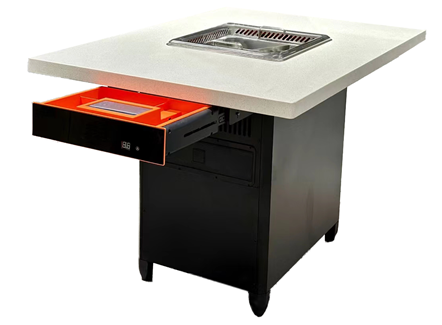 高端火锅店智能无烟自净化大理石火锅桌 高端火锅店智能无烟自净化大理石火锅桌