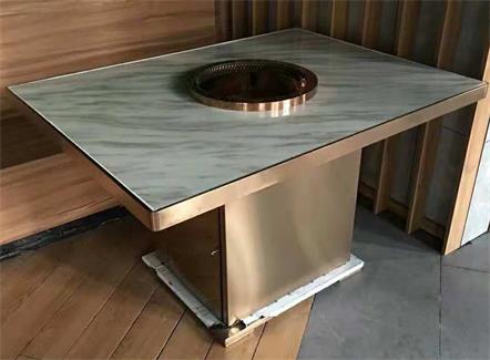 酒店无烟火锅桌_海底捞方形大理石无烟火锅桌 酒店无烟火锅桌_海底捞方形大理石无烟火锅桌