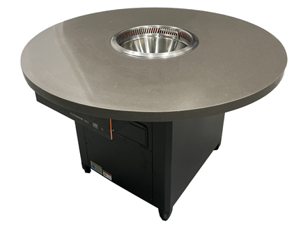 大理石智能无烟火锅桌_韩式圆形自净化火锅桌 大理石智能无烟火锅桌_韩式圆形自净化火锅桌