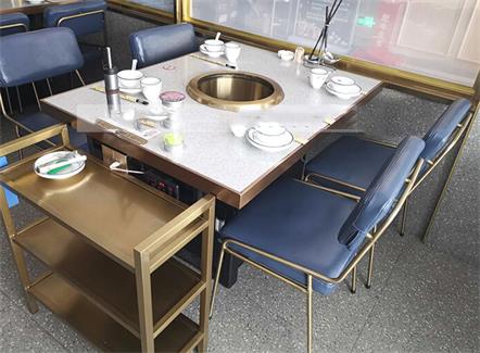 无烟大理石火锅桌子_地排式无烟火锅桌 无烟大理石火锅桌子_地排式无烟火锅桌