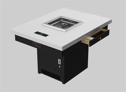 韩式智能无烟设备火锅桌_大理石桌面带抽屉无烟火锅桌 韩式智能无烟设备火锅桌_大理石桌面带抽屉无烟火锅桌