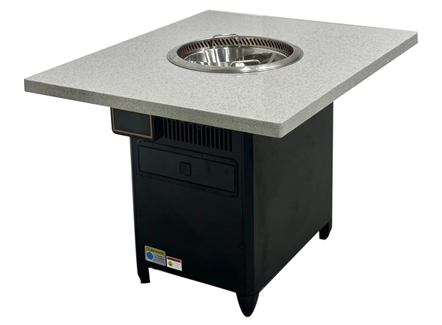 火锅店时尚大理石智能无烟净化火锅桌 火锅店时尚大理石智能无烟净化火锅桌