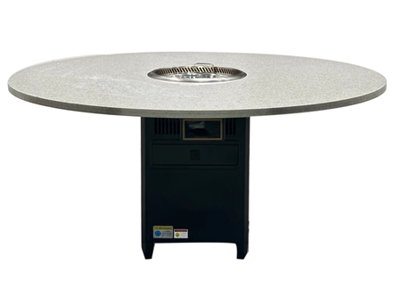 商用圆形无烟自净化大理石电磁炉火锅桌 商用圆形无烟自净化大理石电磁炉火锅桌