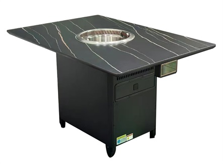 火锅店智能无烟净化岩板火锅桌 火锅店智能无烟净化岩板火锅桌