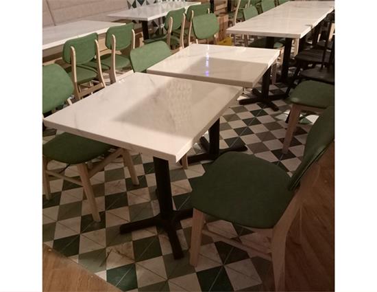 北欧简约西餐厅奶茶店咖啡厅大理石餐桌